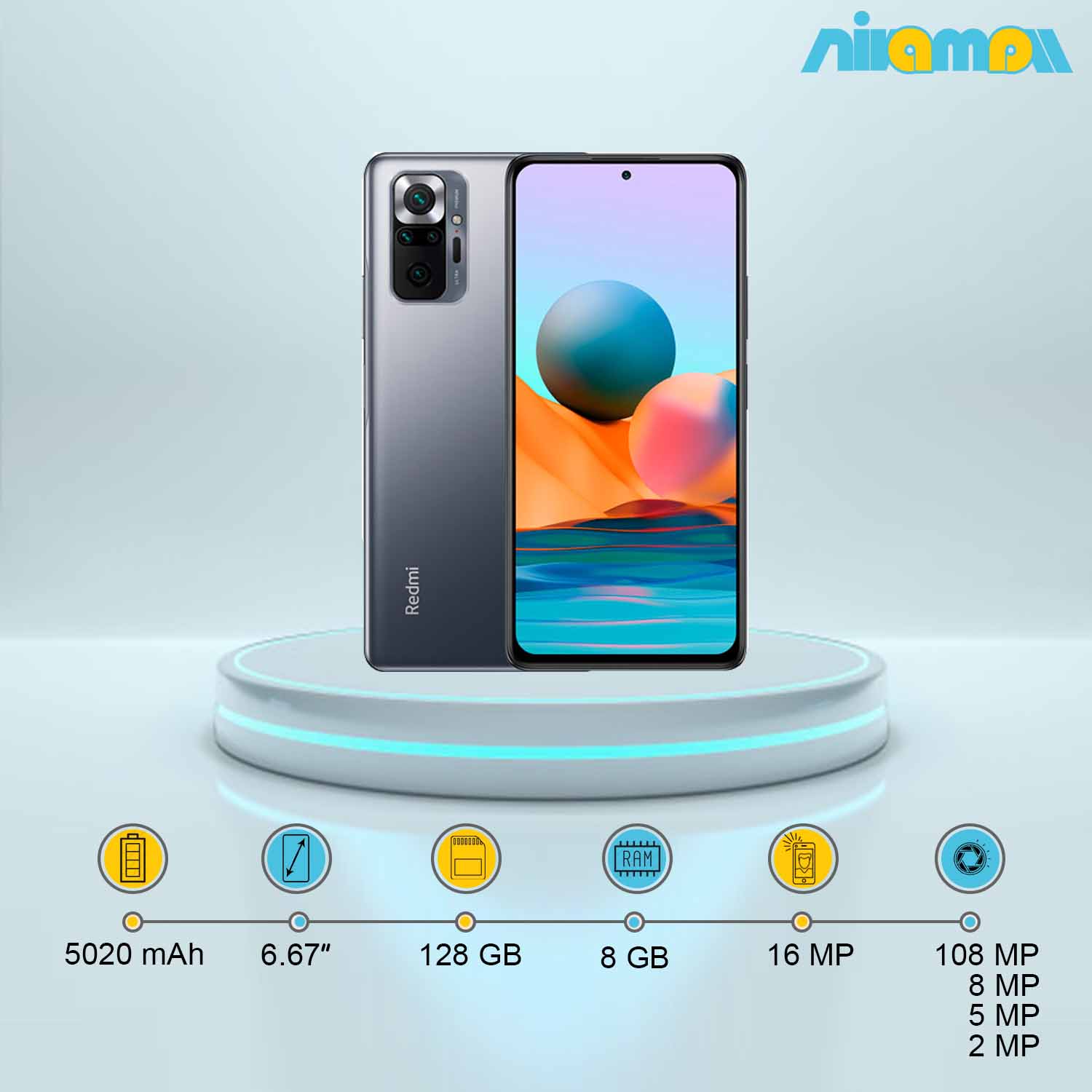 گوشی موبایل شیائومی مدل redmi Note 10 Pro دو سیم‌ کارت ظرفیت 128 گیگابایت و رم8 گیگابایت