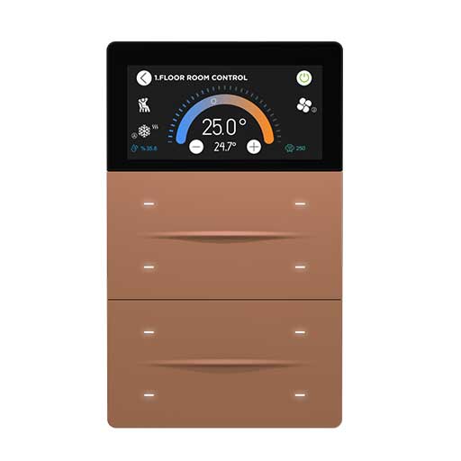 کلید هوشمند iX-M 3'' 8 Button KNX Touch Panel / Mocha