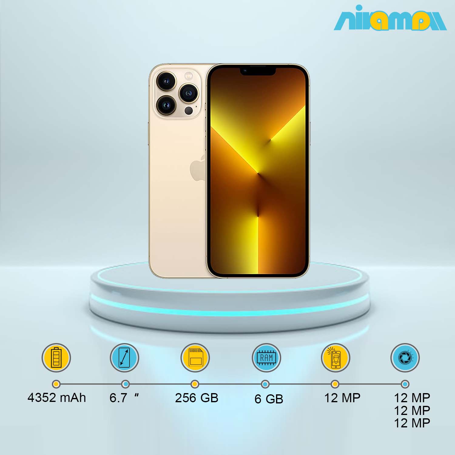 گوشی موبایل اپل مدل iPhone 13 Pro Max دو سیم‌ کارت ظرفیت 256 گیگابایت و رم6 گیگابایت