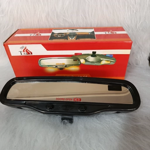 آینه وسط خودرو مآینه کاپریسی ولتمتردار چراغدار با پایه فابریک کد med51