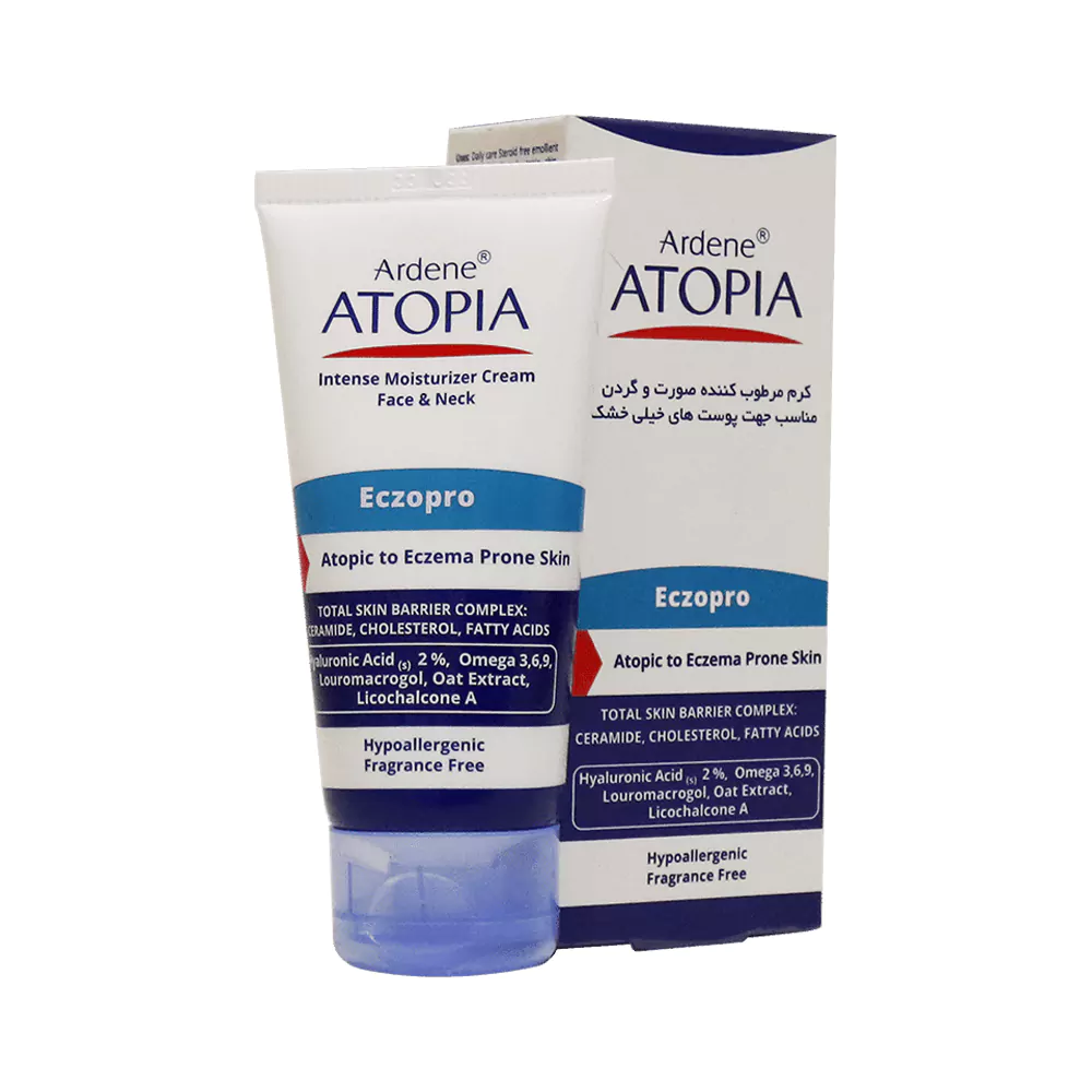 کرم مرطوب کننده صورت و گردن آردن آتوپیا مدل Eczopro حجم 50 میلی لیتر