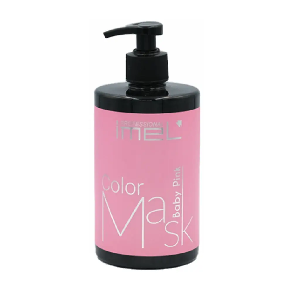 ماسک موی رنگی پینک ایمل 500 میل مناسب انواع مو و موهای رنگ شده Imel Baby Pink Color Mask