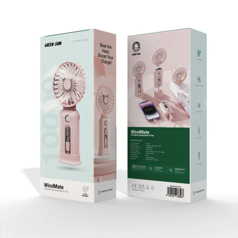 پنکه و پاور بانک گرین لاین GREENLION GNWIMTPB10