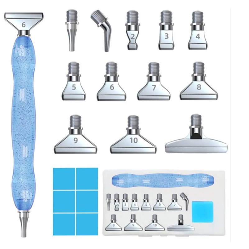 قلم رزین فانتزی آبی کد GJ002-62