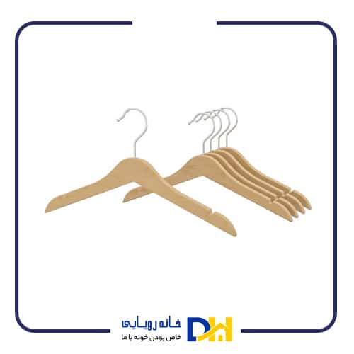 چوب لباسی چوبی۵تایی ایکیا HÄNGA