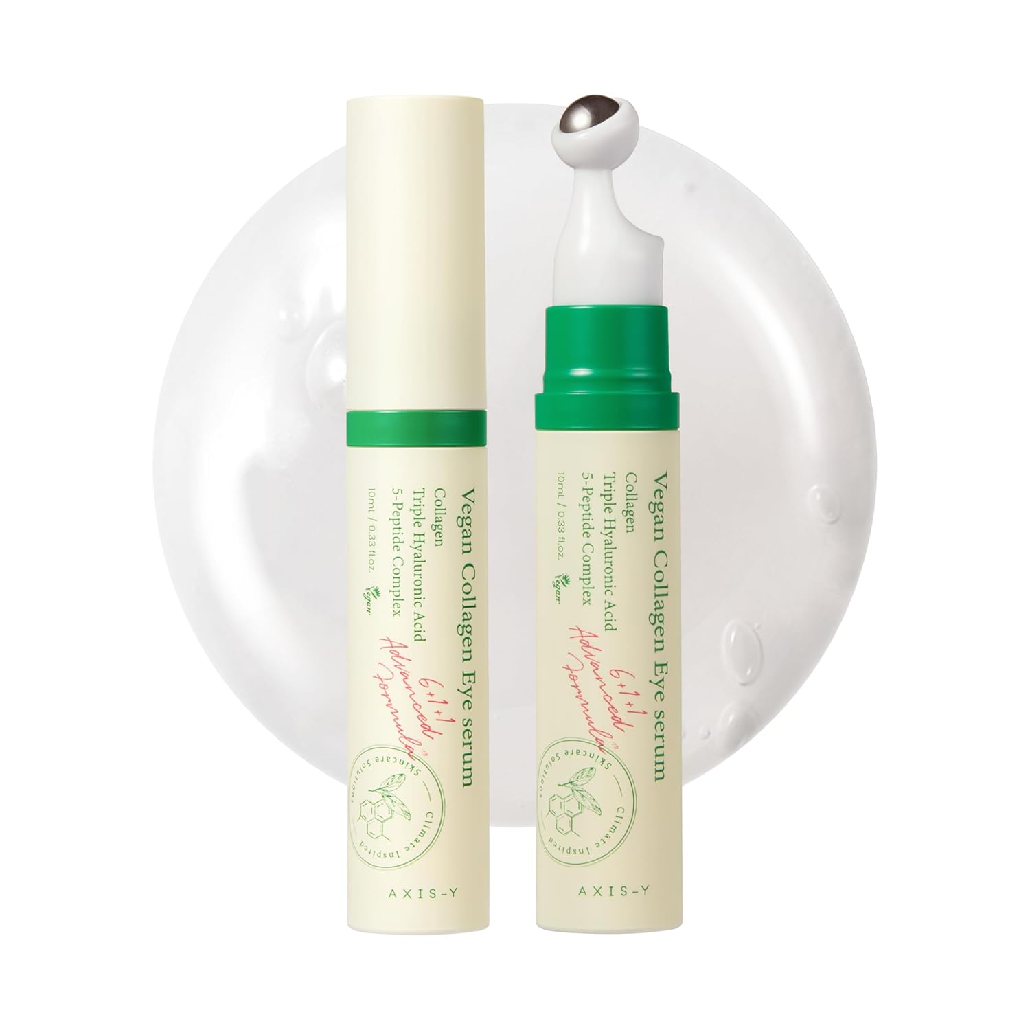 سرم دور چشم غلتکی اکسیس وای AXIS-Y Vegan Collagen Eye Serum حجم ۱۰ میلیلیتر | ضد چروک، رفع پف و تیرگی