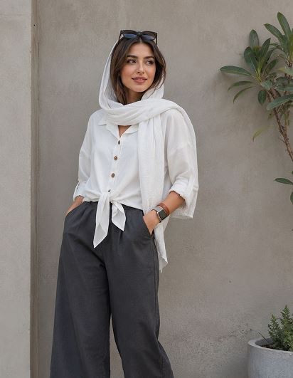 شومیز کراپ گره ای