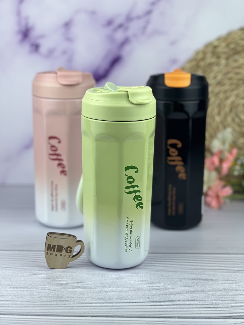 تراول ماگ coffee شیکردار استیل 316 حجم 520 میل