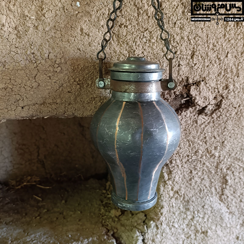 روغن دان مسی آنتیک دستساز مدل سبو