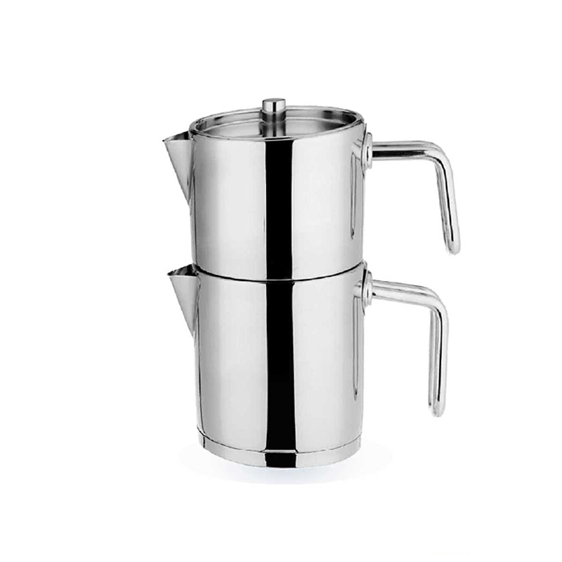 کتری قوری 2 لیتر کلاسیک استیل یونیک کد UN-7264 - نقره-ایی