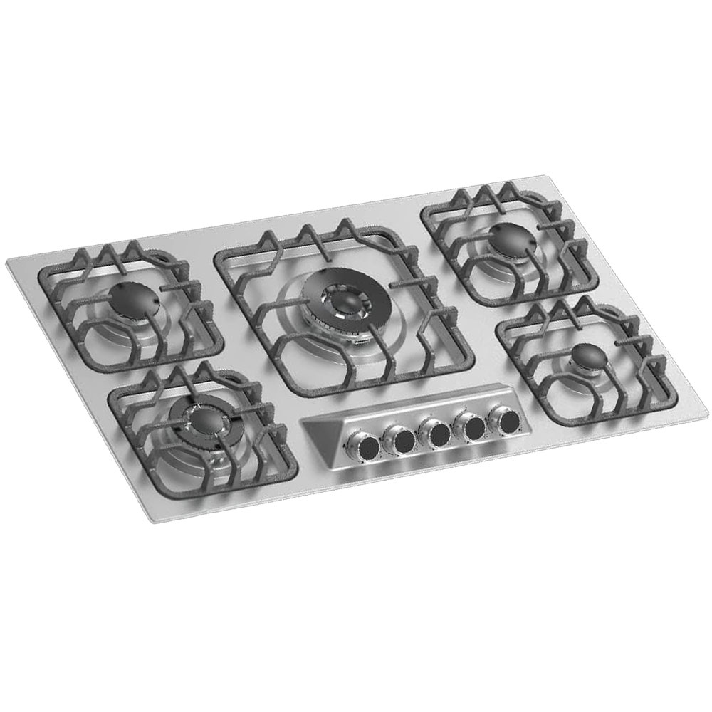 گاز استیل پنج شعله بوکت صفحه استیل ضدزنگ BS-9