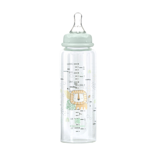 شیشه شیر شیشه ای کیکابو 240 میل مدل Savanna - سبز