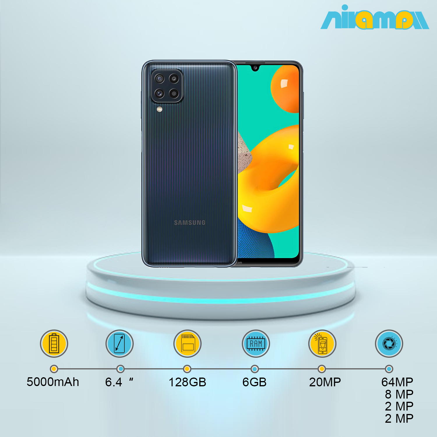 گوشی موبایل سامسونگ مدل Galaxy M32 ظرفیت 128گیگابایت و رم 6گیگابایت