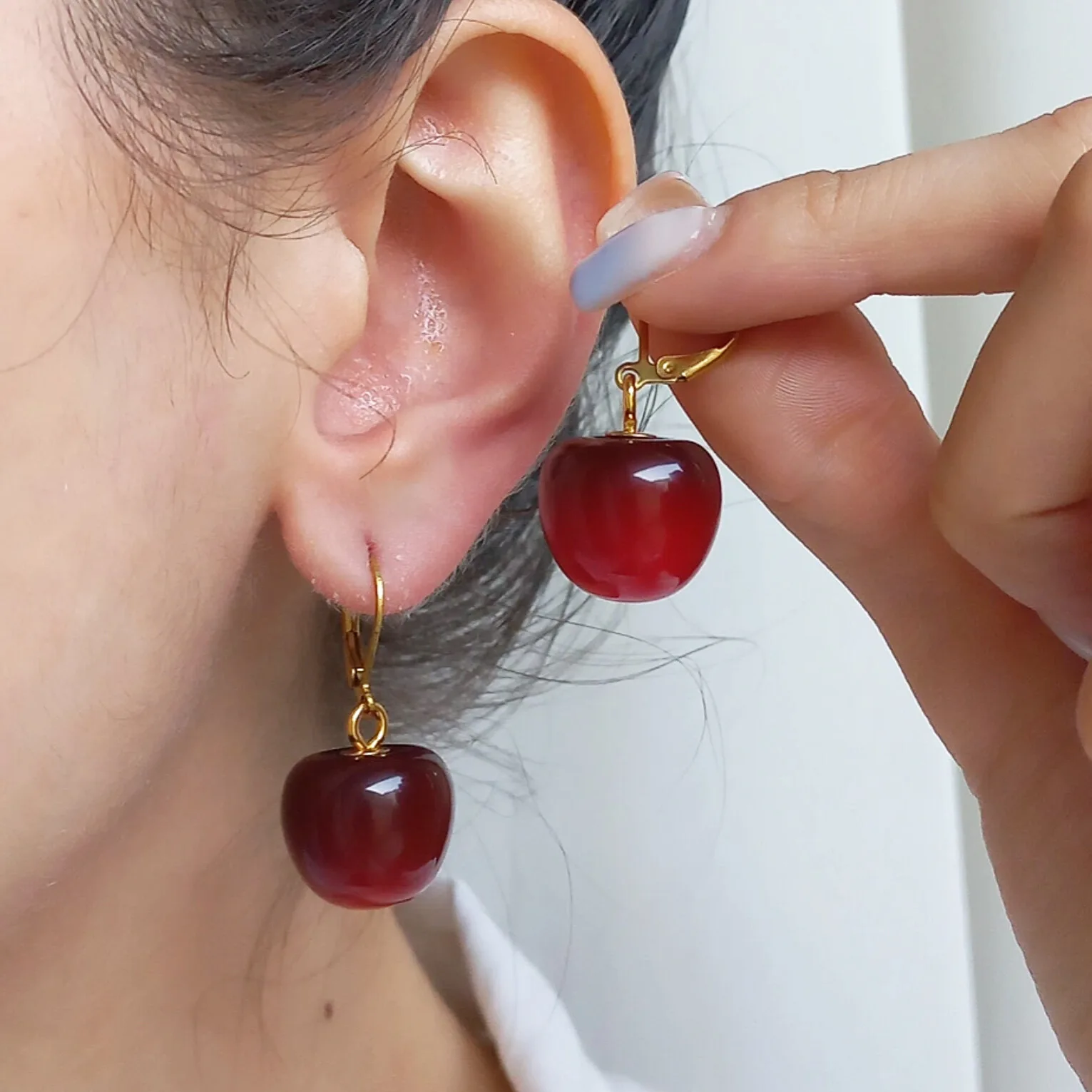 گوشواره حلقه ای گیلاس کد