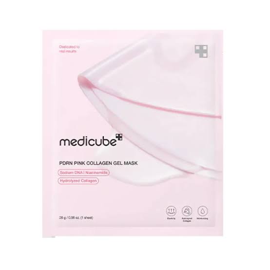 ماسک ژلی کلاژن جوانساز و کلاژن‌ساز مدیکیوب Medicube مدل PDRN صورتی