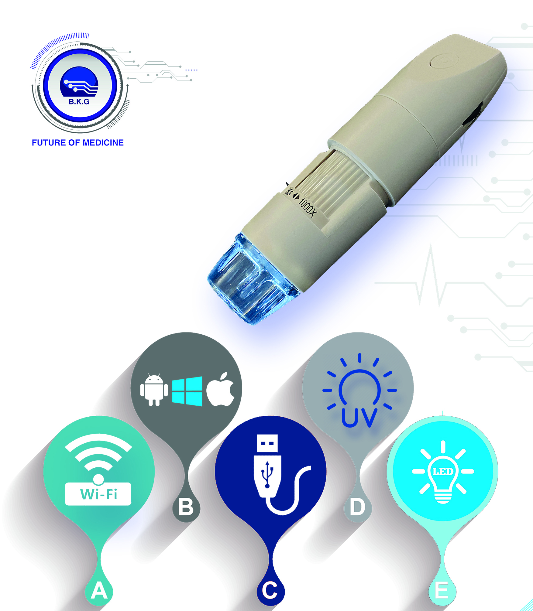 درماتوسکوپ دیجیتال (Dermatoscope)