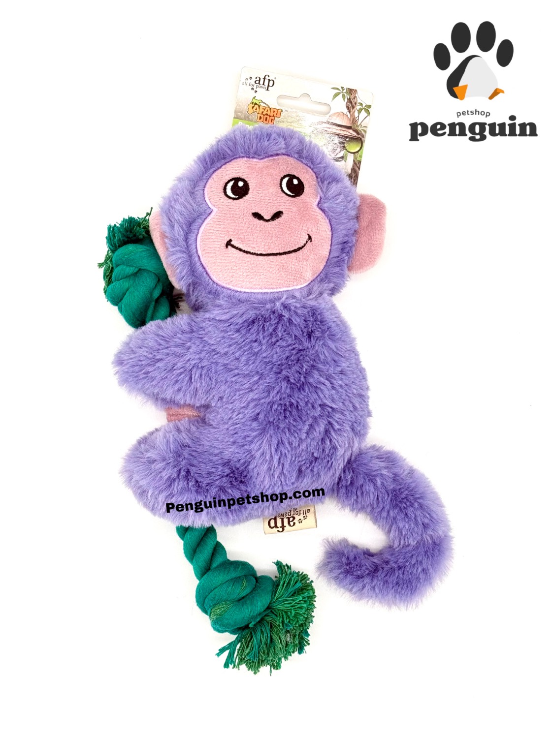 اسباب بازی سگ میمون صدا دار (تاگ آموزشی) ای اف پی Rope Cuddle Monkey