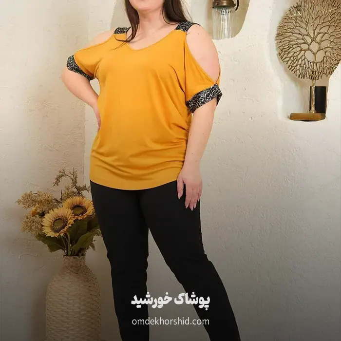 تیشرت سرشانه پلنگی