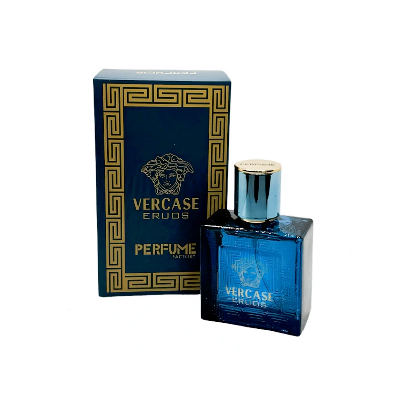 ادکلن مینیاتوری مردانه ورساچه اروس برند پرفیوم فکتوری حجم ۳۰ میل Vercase Eruos Perfume Factory