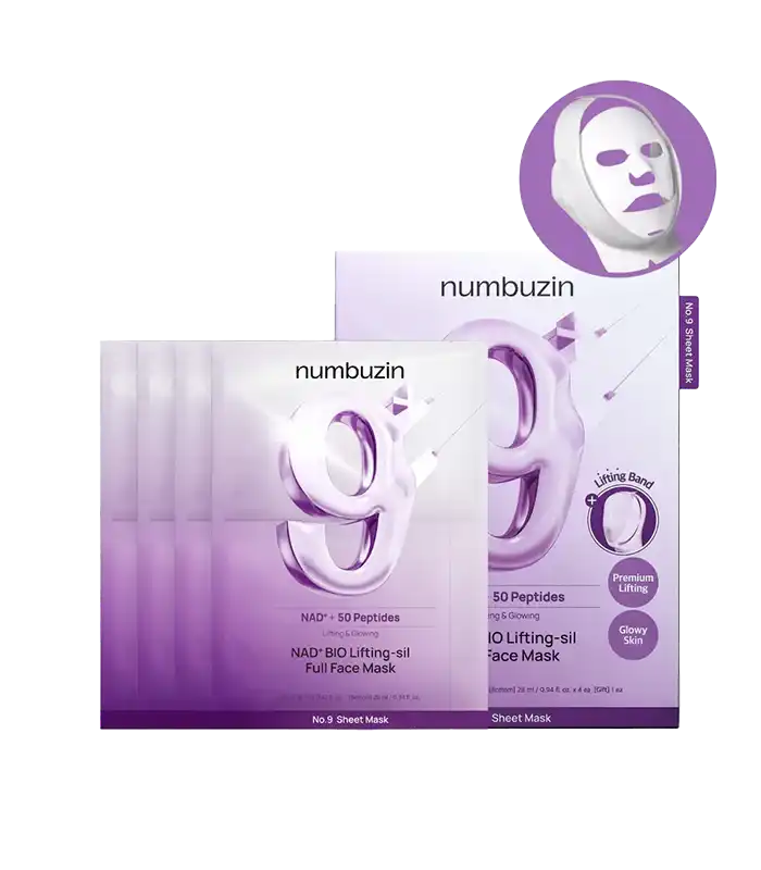 ماسک ورقهای لیفتینگ شماره ۹ نامبوزین +NAD و 50 پپتاید