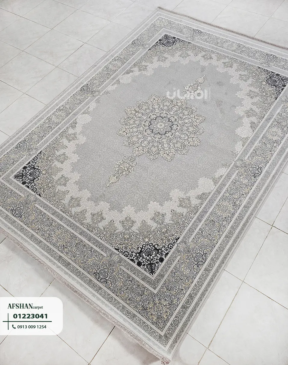 فرش 1200 شانه گل برجسته طرح یاقوت کد 01223041 آرین