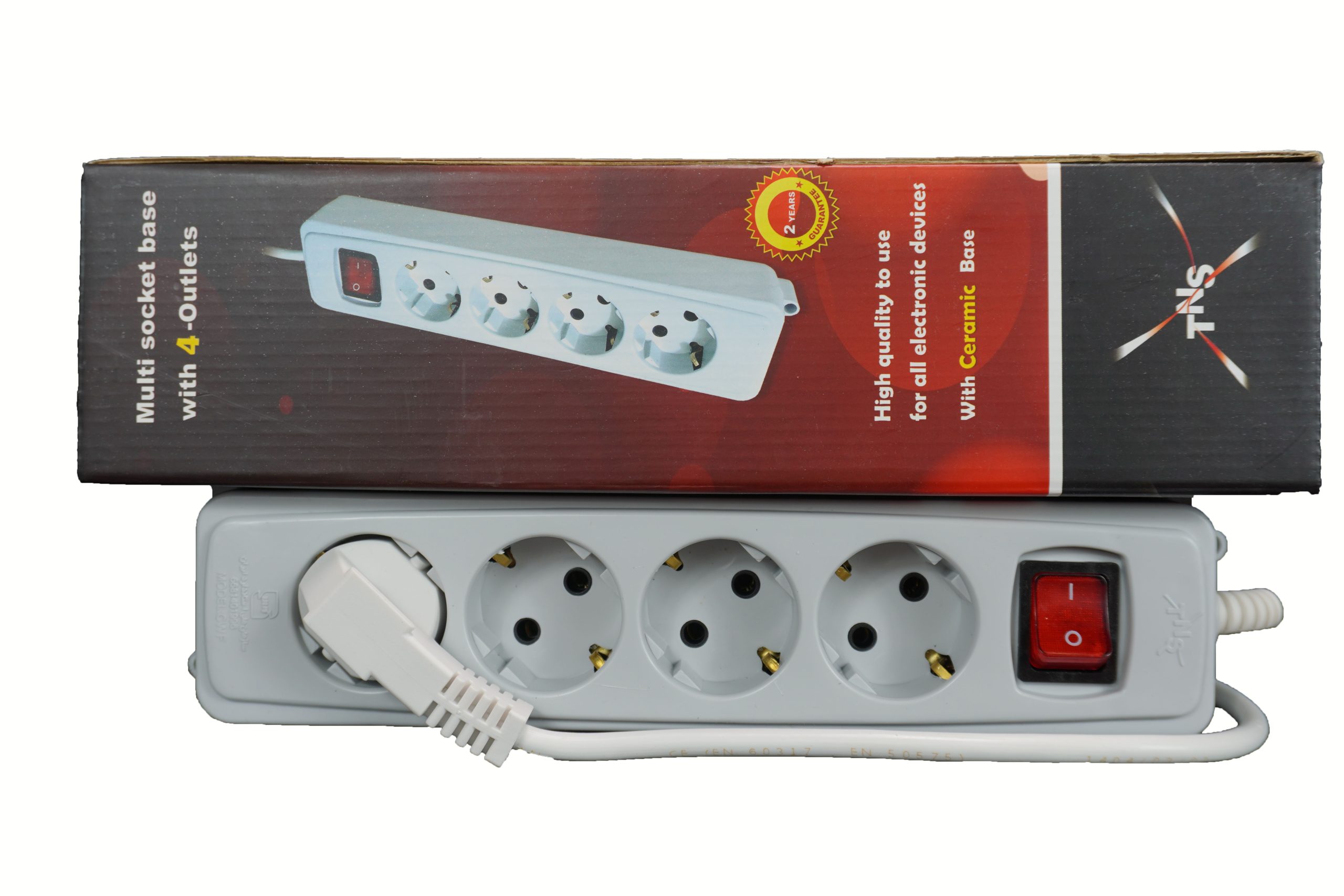 پریز 4 خانه ارت دار کابل 1.5 متر