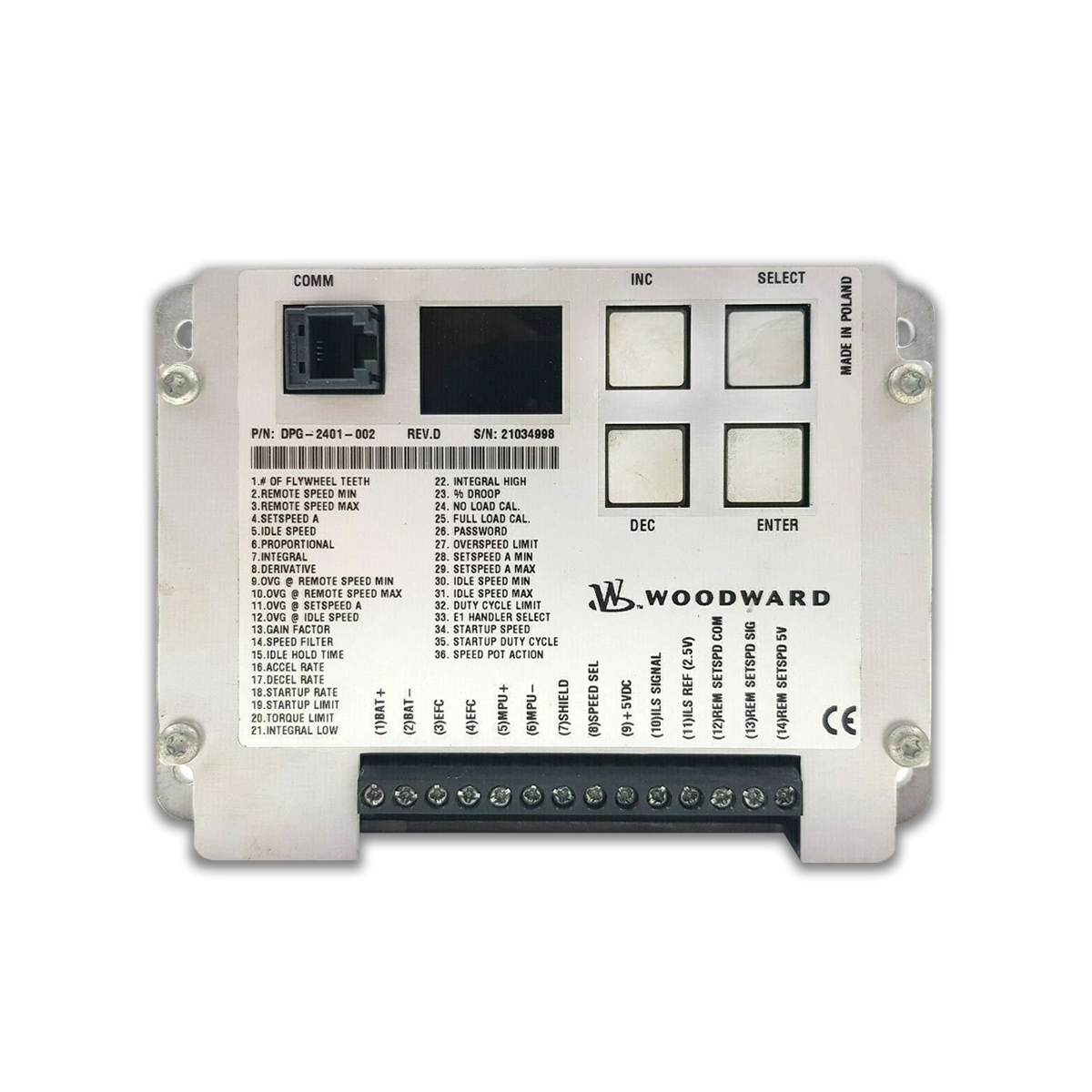 گاورنر وودوارد APECS DPG - گاورنر وودوارد DPG 2302