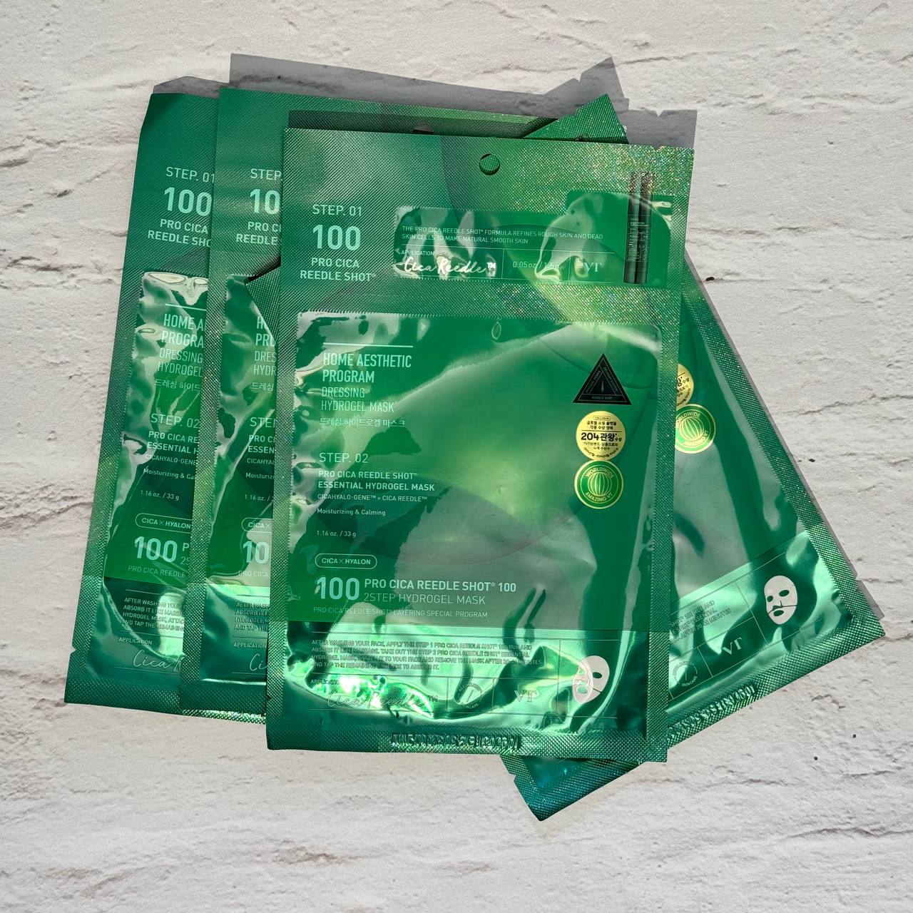ماسک هیدروژل دو مرحله ای پروسیکا ریدل شات 100 وی تی کازمتیک VT Cosmetics Pro Cica Reedle Shot 100 2Step Hydrogel Mask