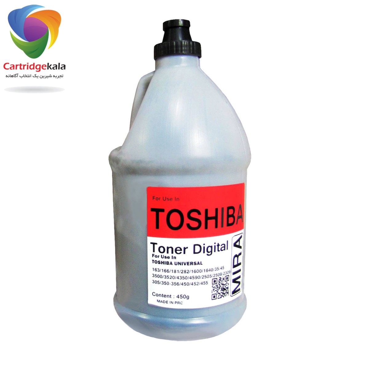 پودر شارژ مشکی 450 گرمی میرا مدل TOSHIBA