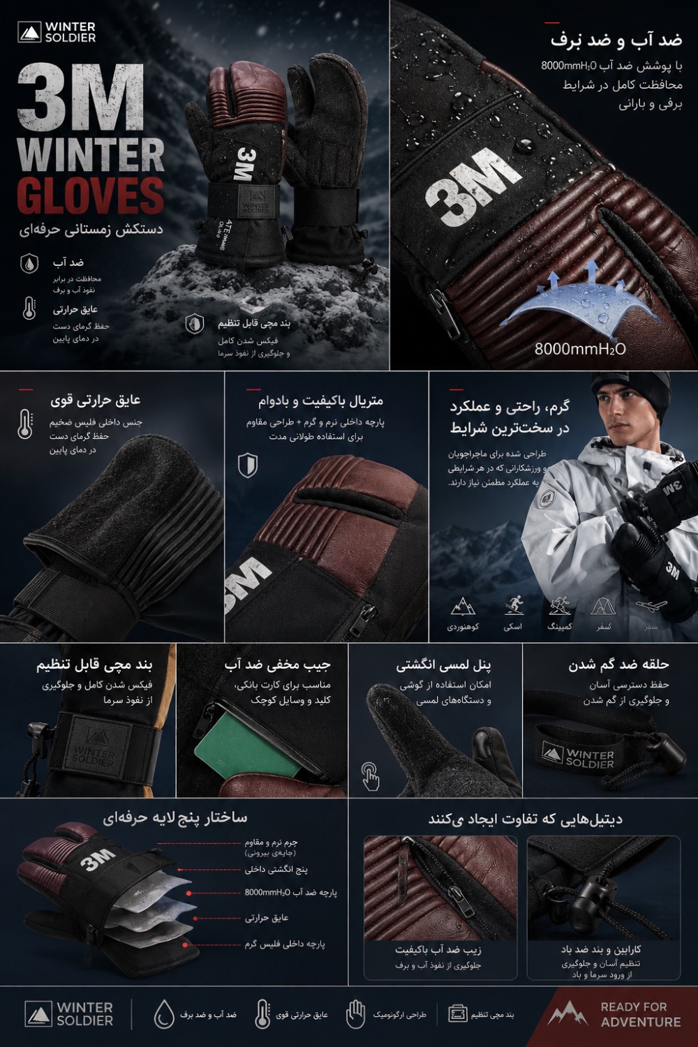 دستکش پروتکشن دار Golov.Ejoy مدل SK33