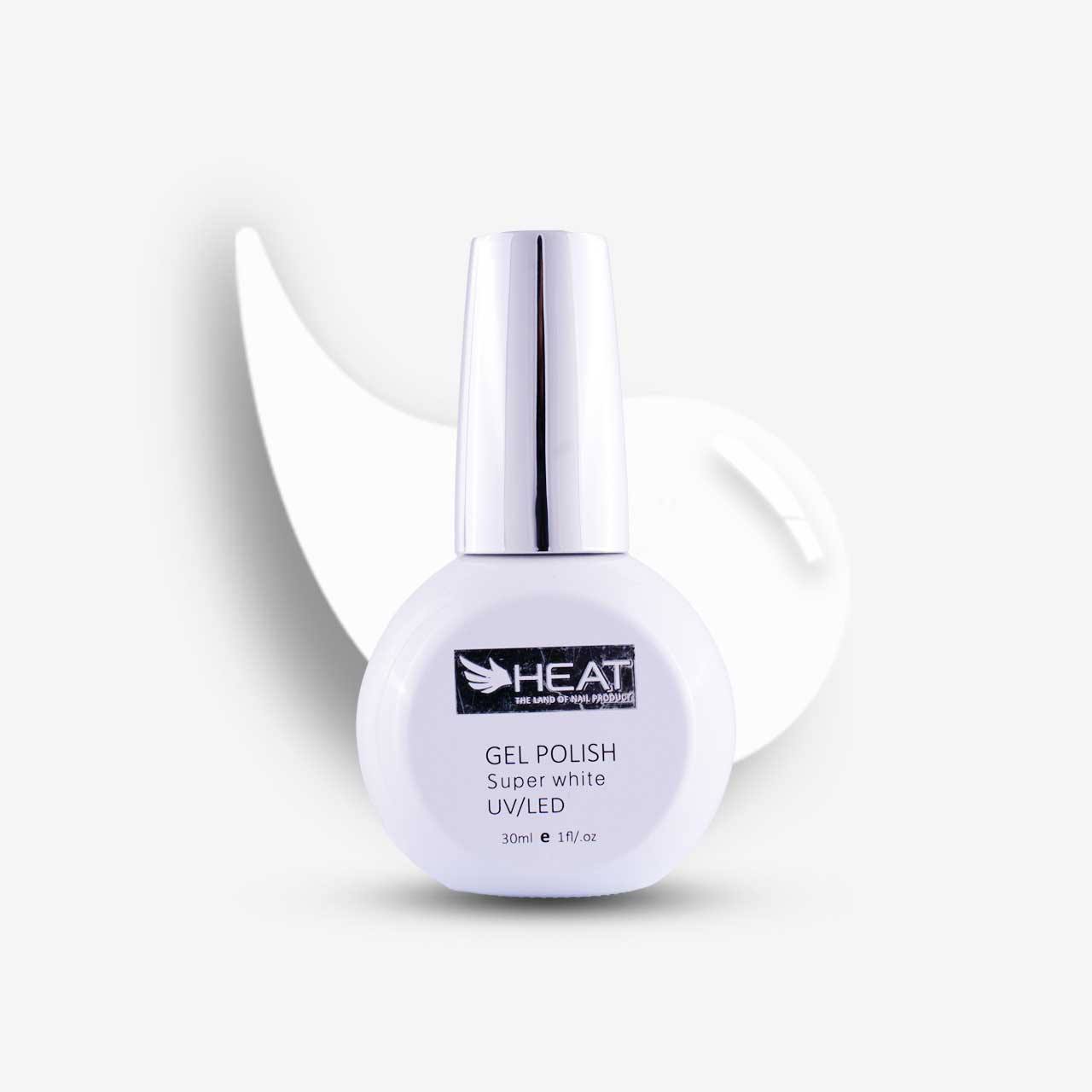 لاک ژل سفید و‌ مشکی ۳۰ میل هیت HEAT
