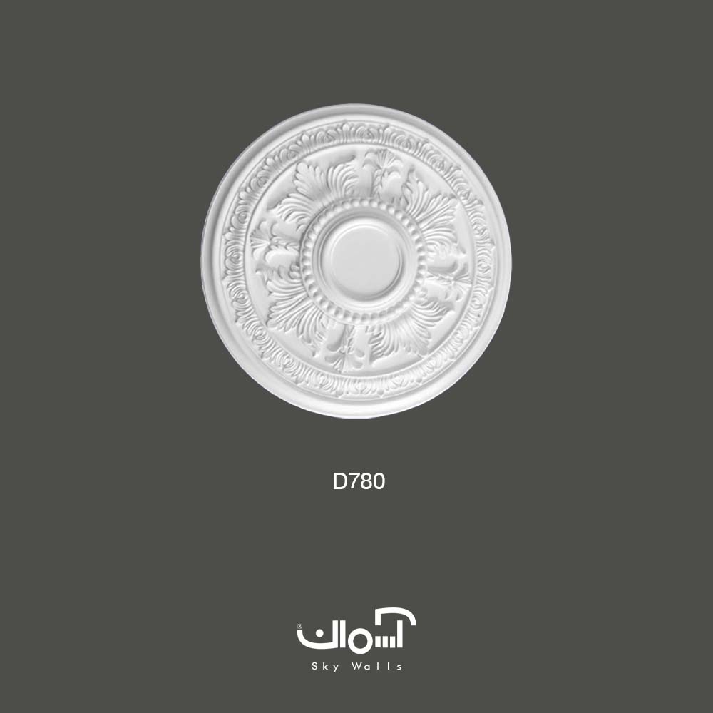 گل سقفی پلی یورتان قطر 78 سانت کلاسیک 8732