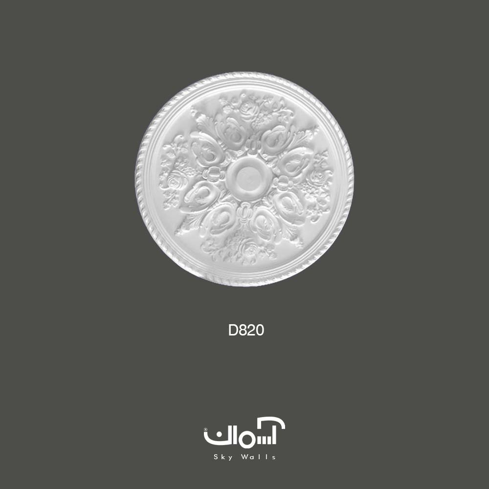 گل سقفی پلی یورتان قطر 82 سانت کلاسیک 8750