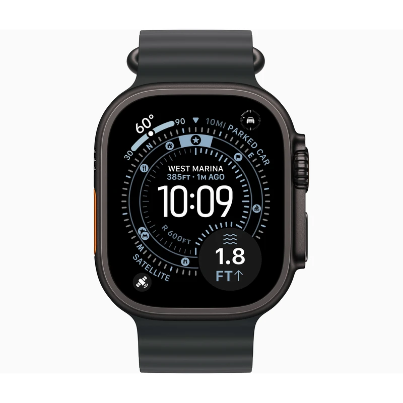 ساعت هوشمند 49 میلی متری اپل مدل Ultra 3 Black Titanium Case با بند Titanium Milanese بدنه مشکی بند مشکی