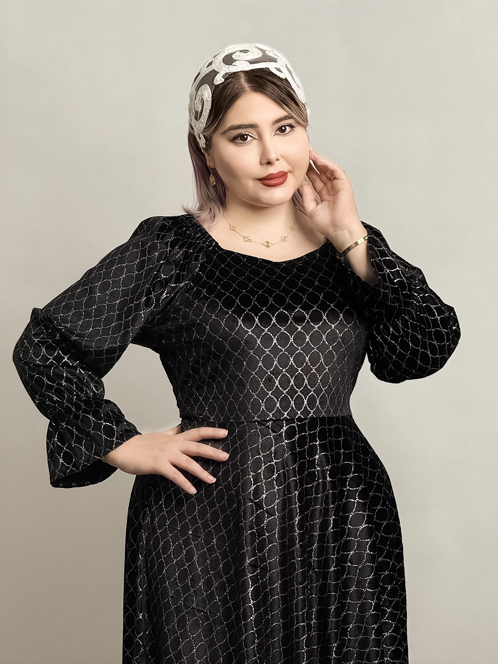 پیراهن مجلسی مخمل ماریا رنگ مشکی