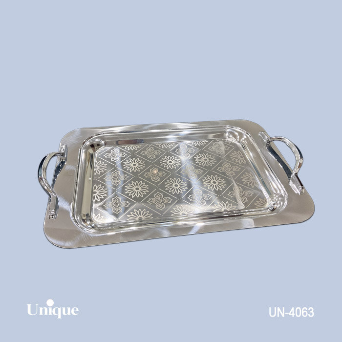 سینی یونیک براق استیل بدون پایه بزرگ (4063)