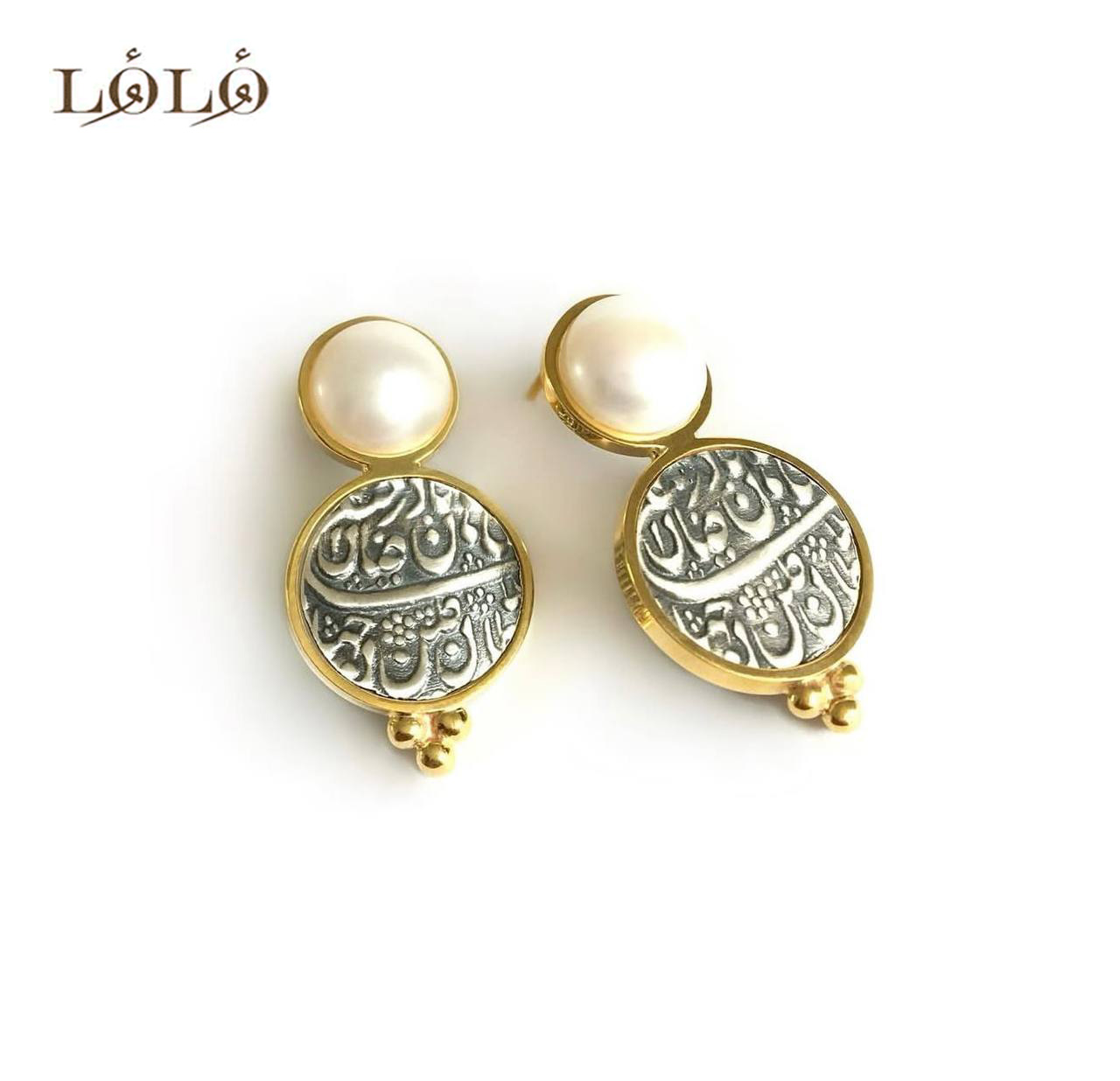 گوشواره سکه و مروارید
