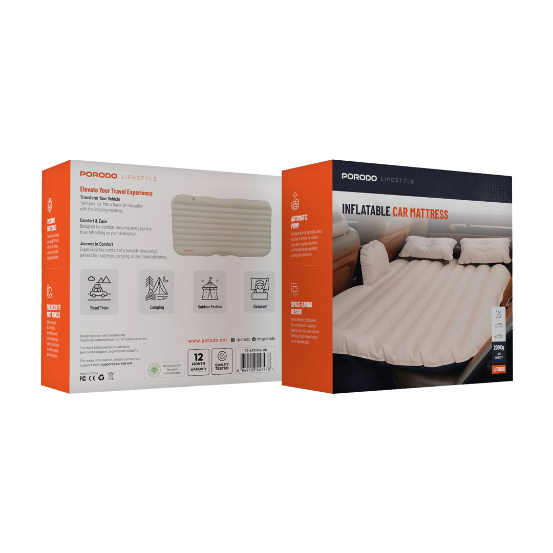 تشک بادی صندلی عقب ماشین پرودو Porodo Lifestyle Car Mattress PDLFST056