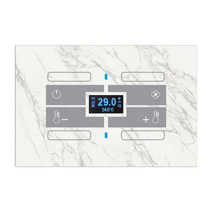 کلید هوشمند ترموستاتیک QUBIK MARBLE Glass thermostat 4 buttons 120X80 White