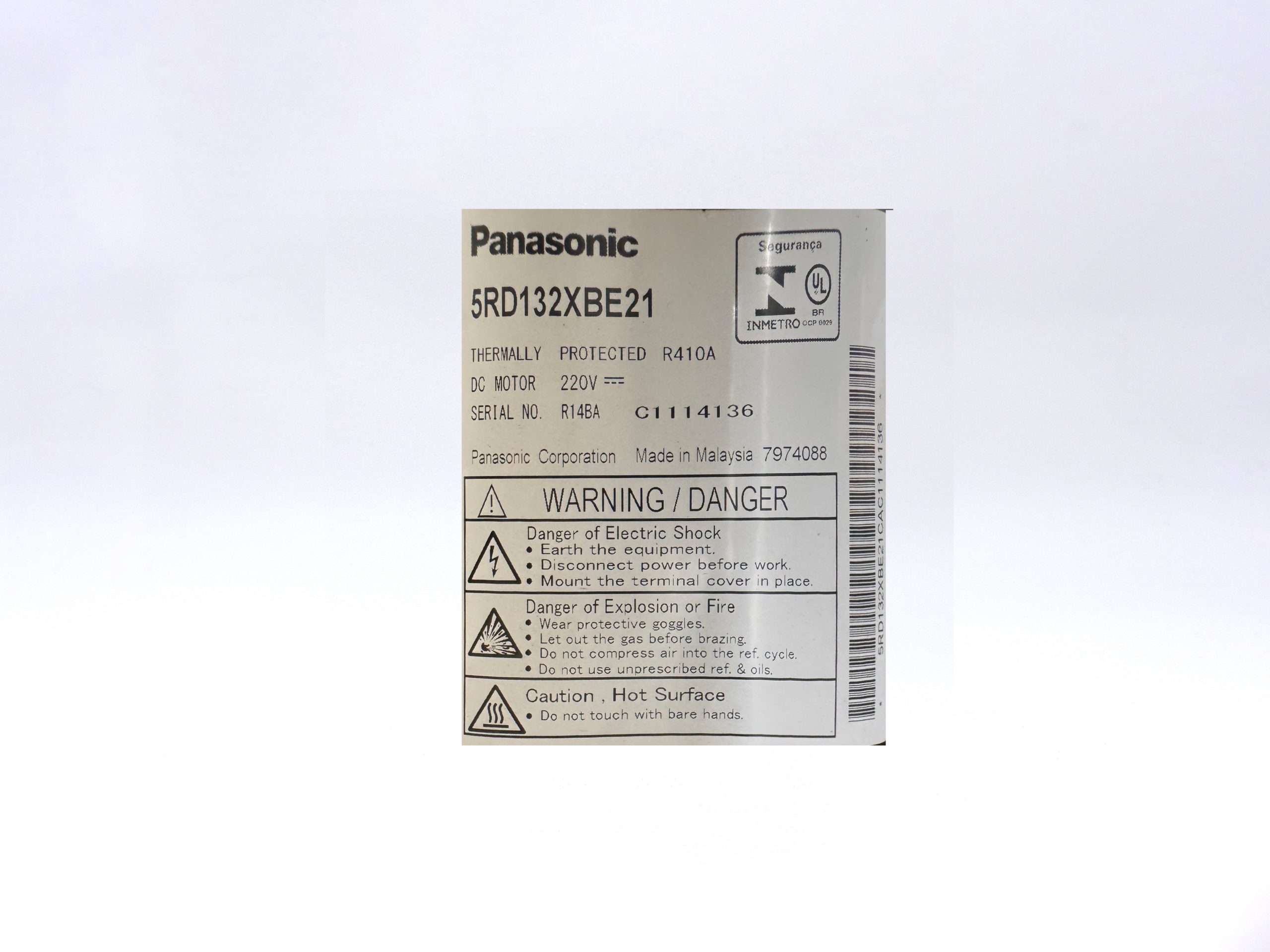کمپرسور پاناسونیک شماره فنی 5RD132XBE21 | آژند سرویس