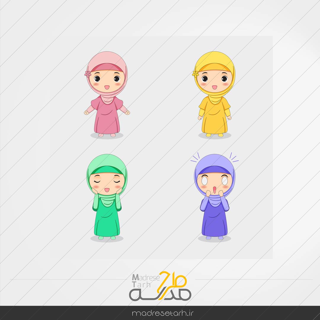 وکتور کاراکتر دختر مانتویی