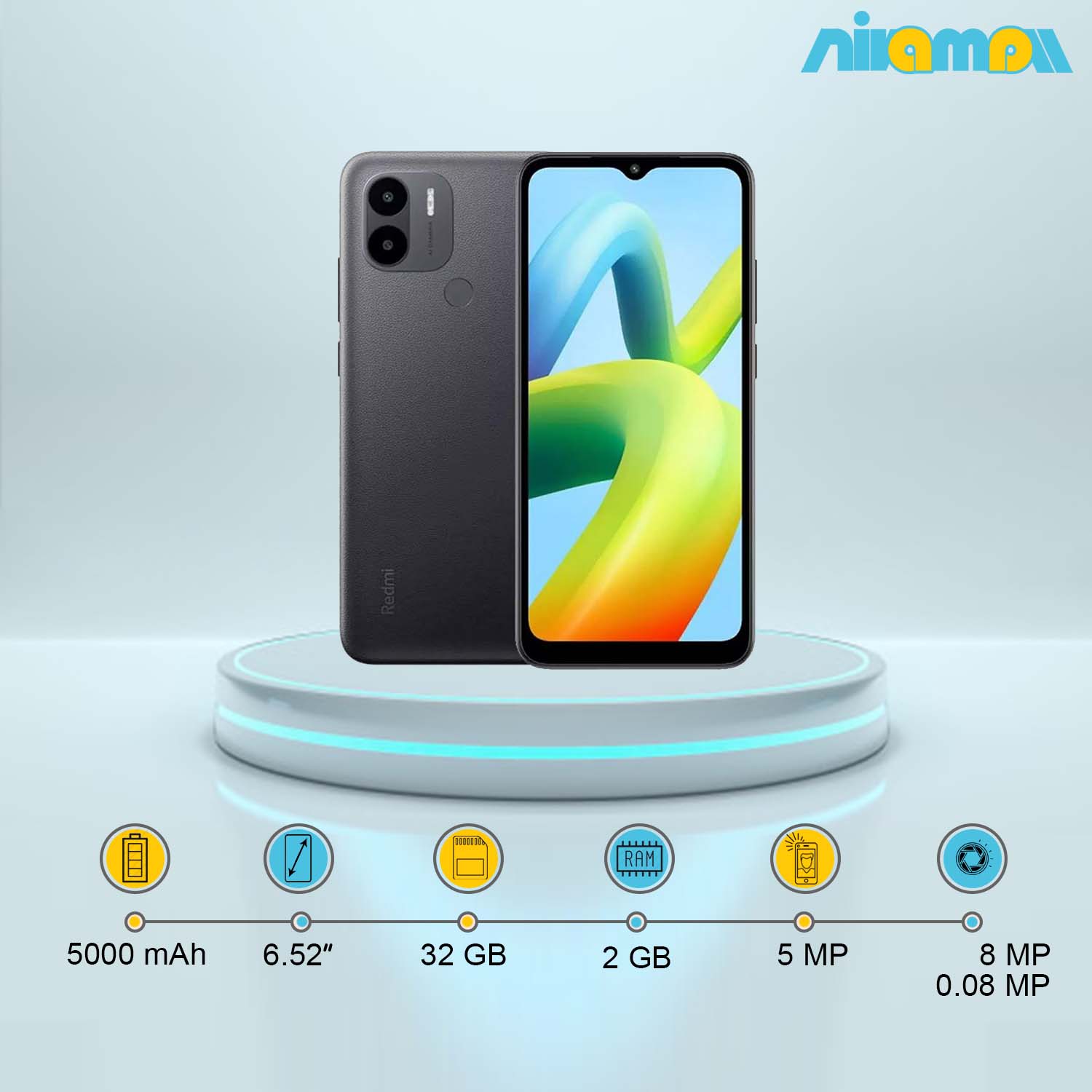 گوشی موبایل شیائومی Redmi A1 Plus دوسیم کارت ظرفیت 32 گیگابایت و رم 2 گیگابایت