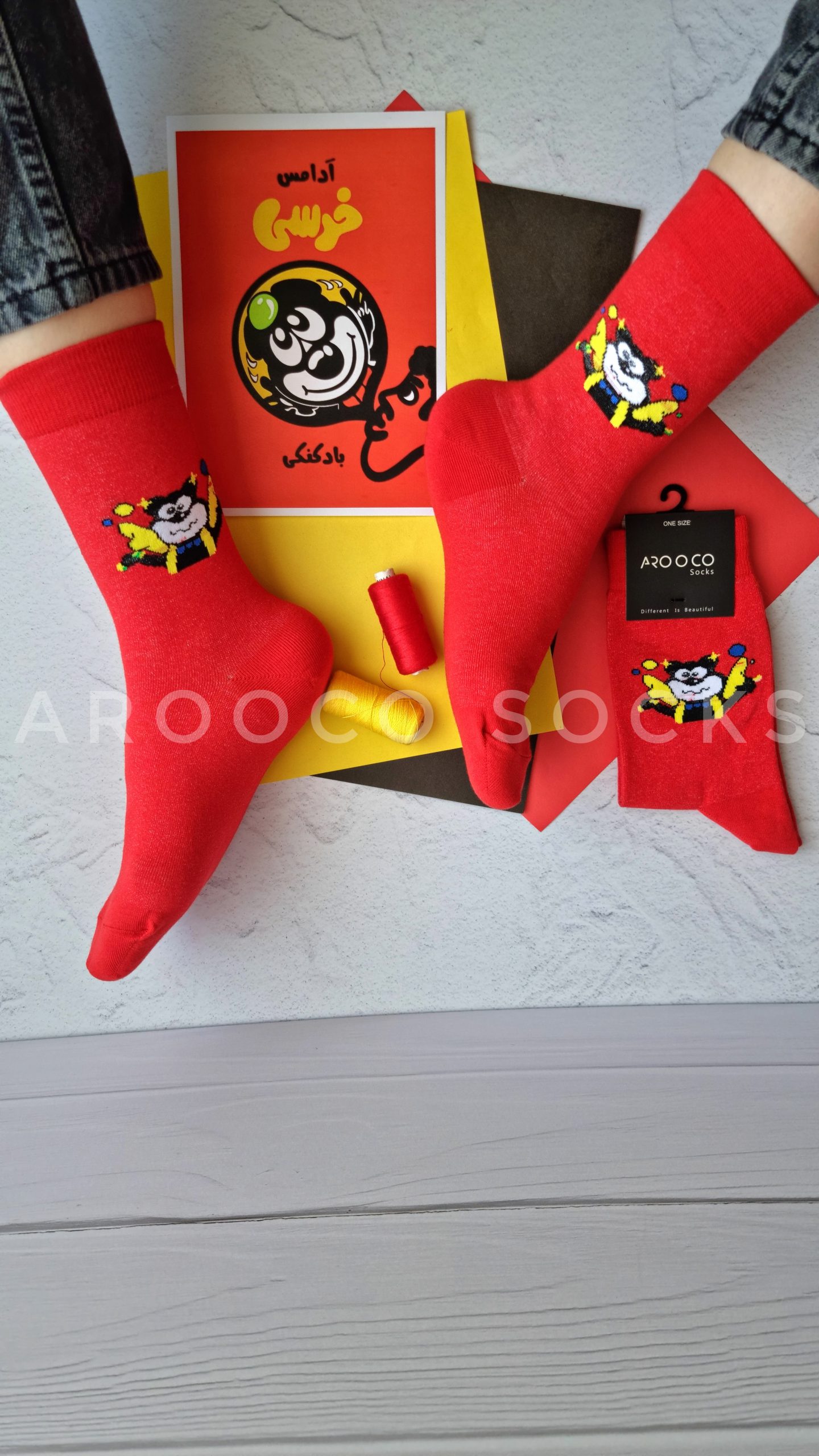 جوراب طرح آدامس خرسی کد 814