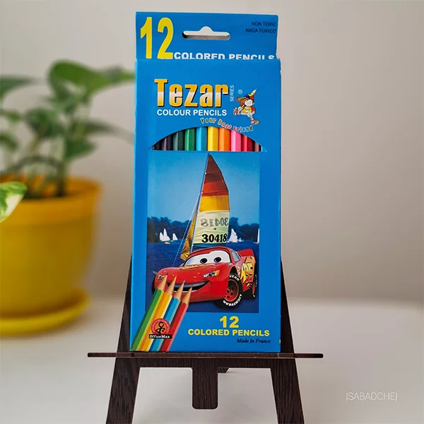 مداد رنگی 12 رنگ Tezar