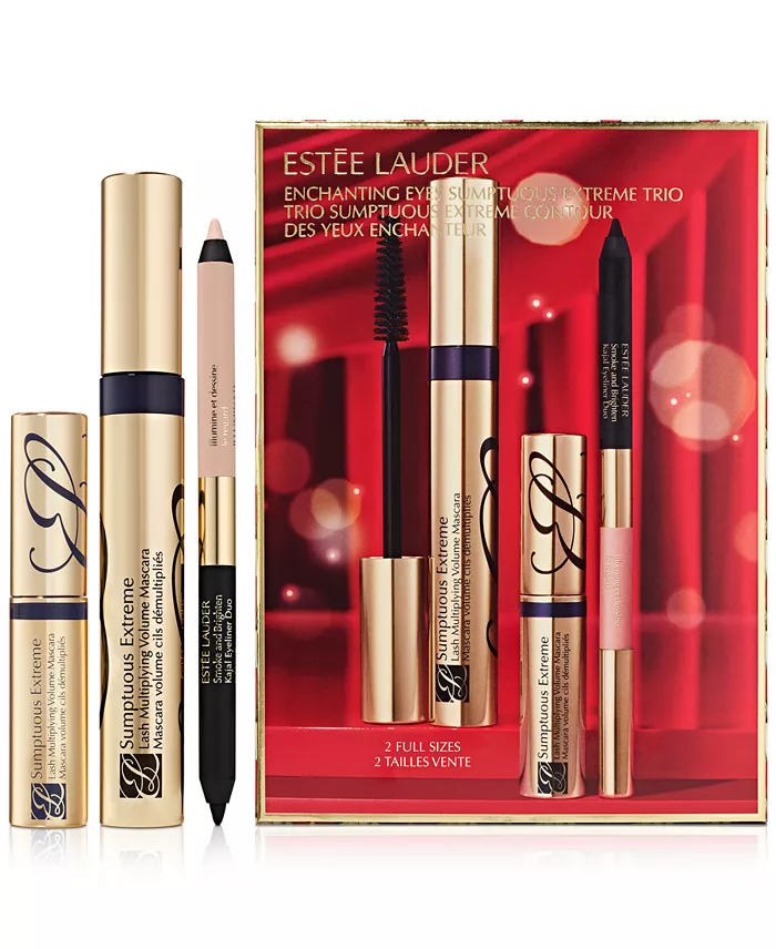 ست آرایش چشم استی لادر |  Estee Lauder Enchanting Eyes Sumptuous Extreme Trio Holiday Makeup Gift Set