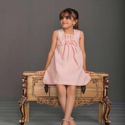 سارافان داخترانه وارداتی milcolla سایز 130تا160 کد1001005