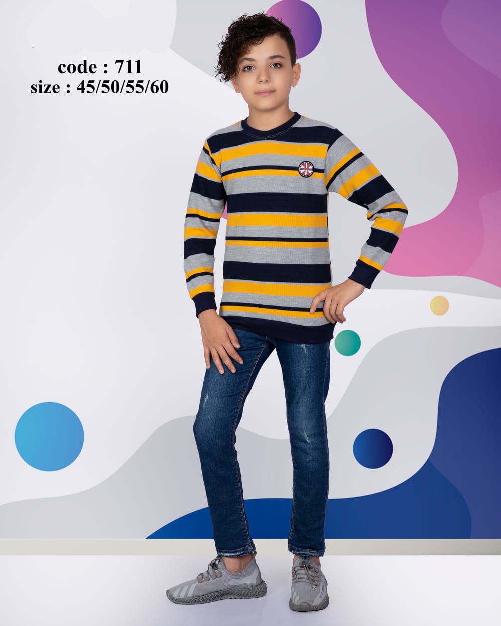 بلوز پسرانه راه راه سایز 45تا60 کد2002015