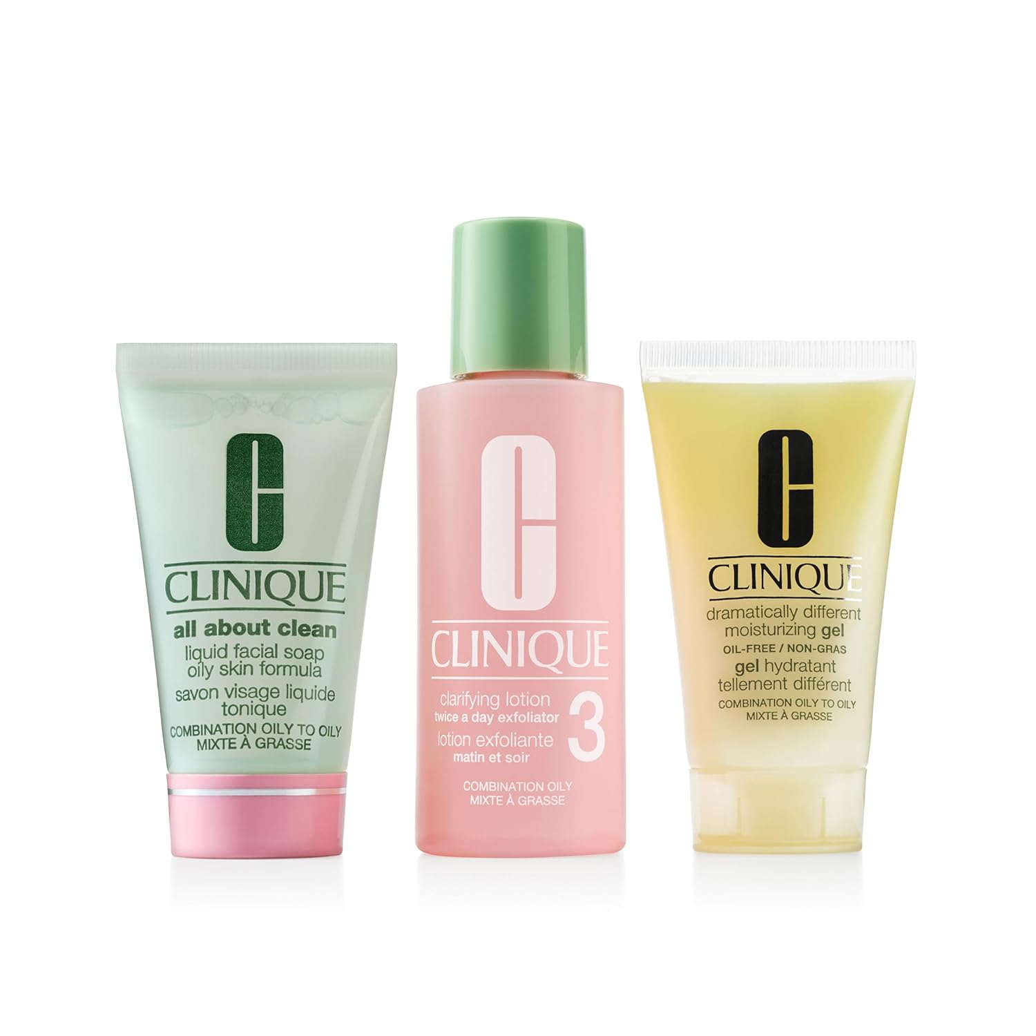 پک مراقبت از پوست مختلط تا چرب کلینیک | Clinique 3-Step Refresher Course Skincare Set For Oily Skin