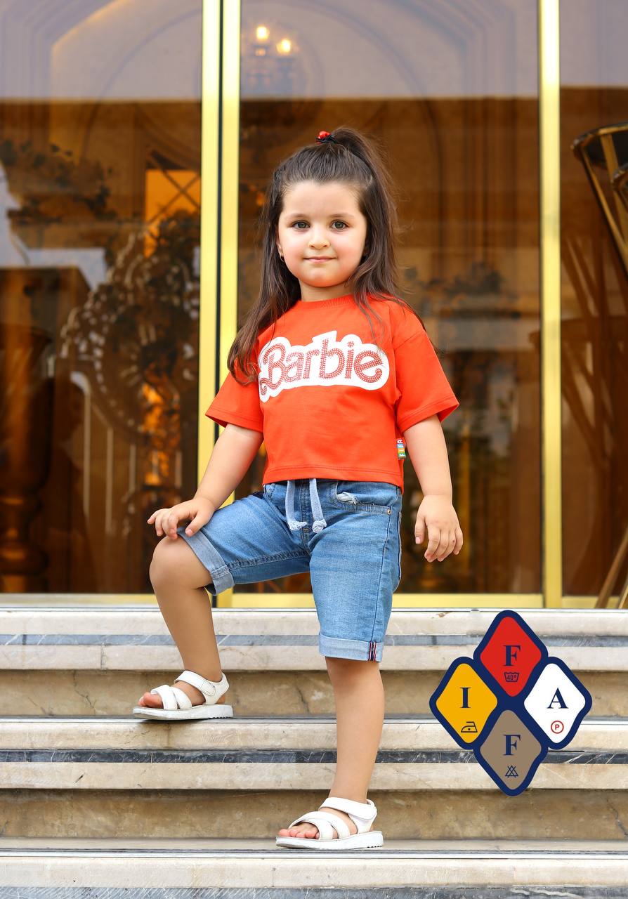 تیشرت دخترانه barby سایز35تا50 کد 1002008