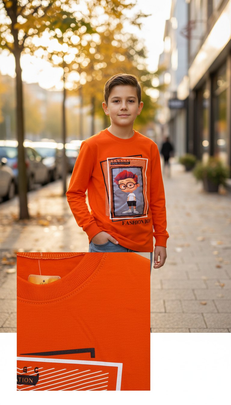 بلوز پسرانه BOY سایز55تا65 کد 2002001